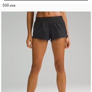 lululemon black hotty hot low rise 2.5